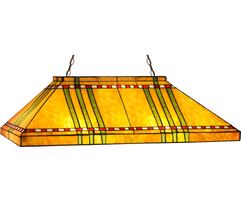 Matney 6 - Light Mahogany Bronze Pool Table Lights Pendant