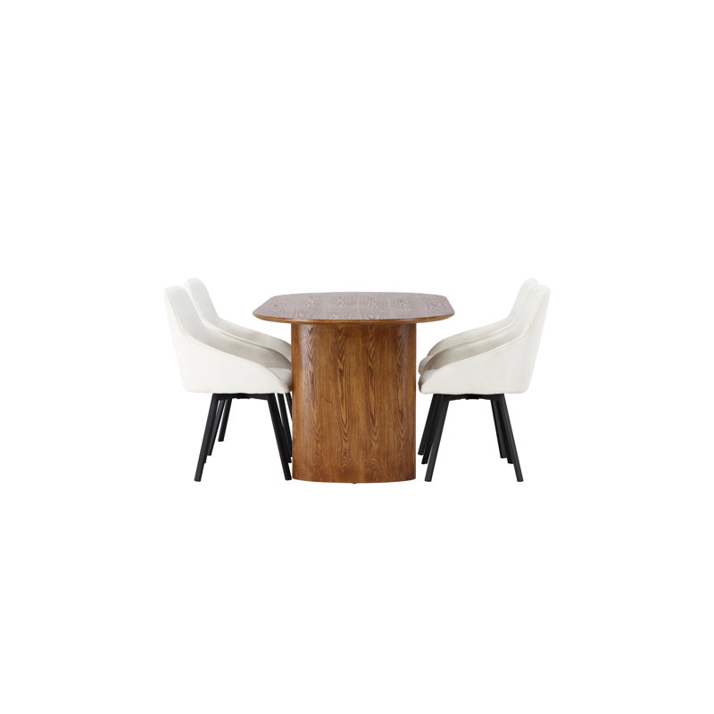 Crespo 4 - Person Dining Set, Beige