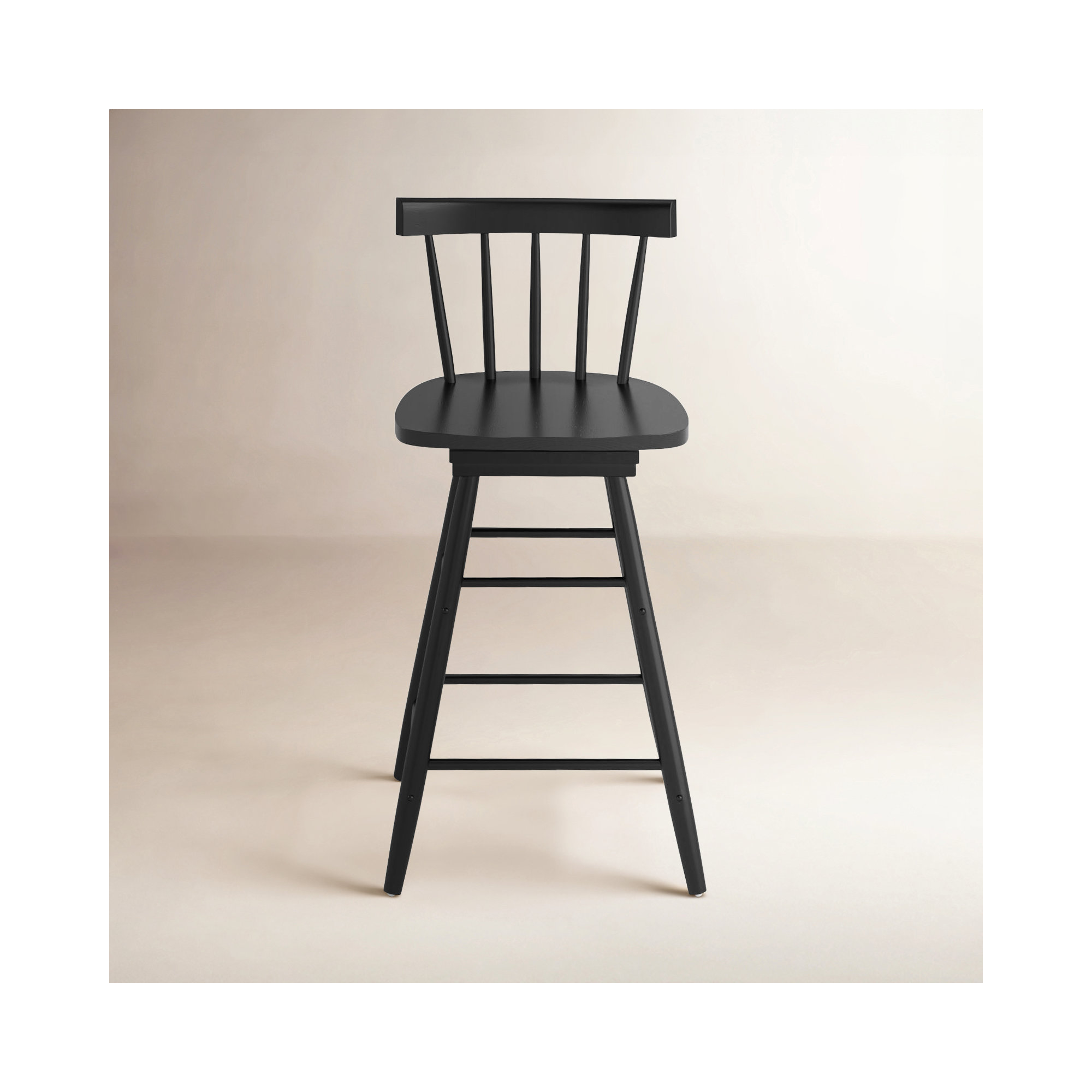 Portside Swivel Counter Stool, Black
