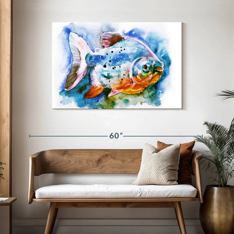 Piranha Fish, 30" H x 45" W