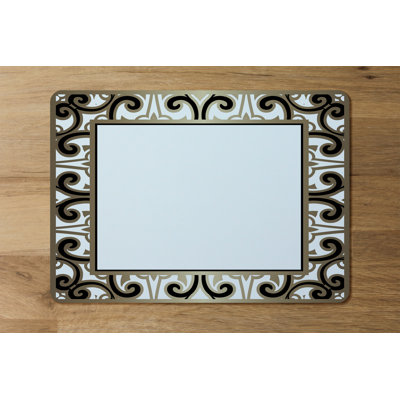 Dzerun Polyester, Wood Geometric Rectangle Placemat