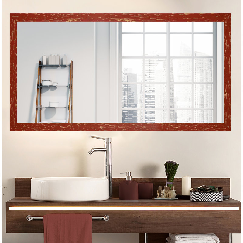 Miroir de salle de bain Hensel, Rouge brique, 30 po x 47 po