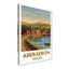 Aberaeron, Wales - Romantic Harbour Travel Poster | Colourful Coastal Town Print. Giclee Print On Wrapped Canvas. Wall Art, Home Decor - Cities & Towns, Wales - Wrapped Canvas Print-1906321528