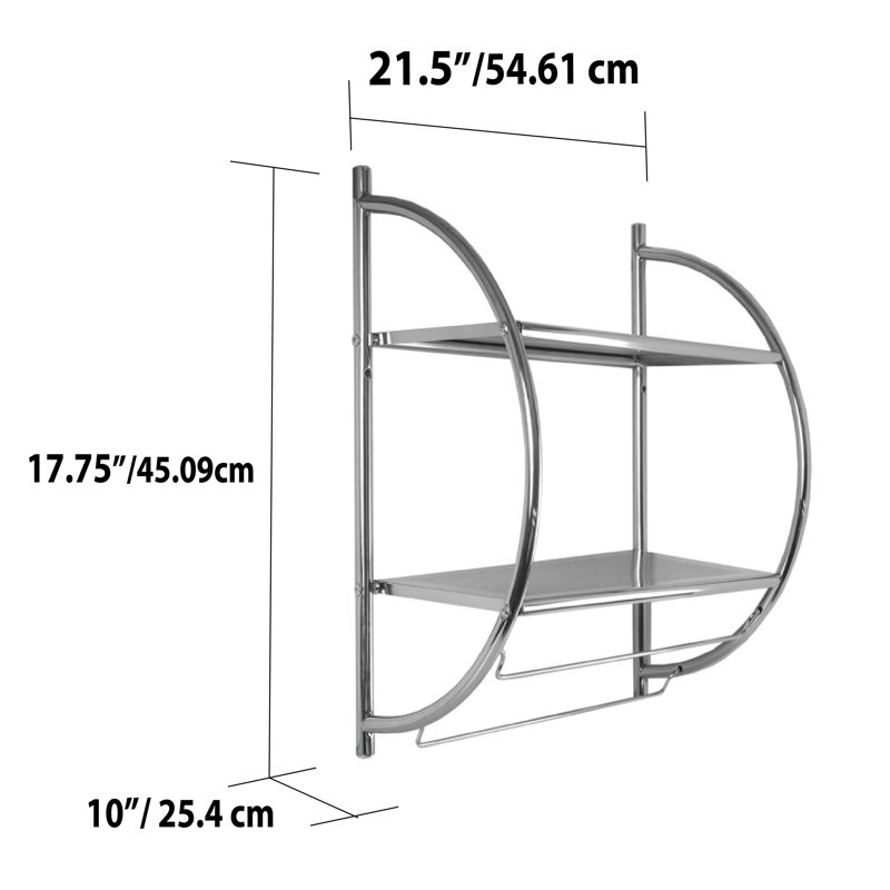 Porte-serviettes mural en acier 