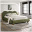 Mobilier de chambre à coucher en bois de chignon rond vert olive
