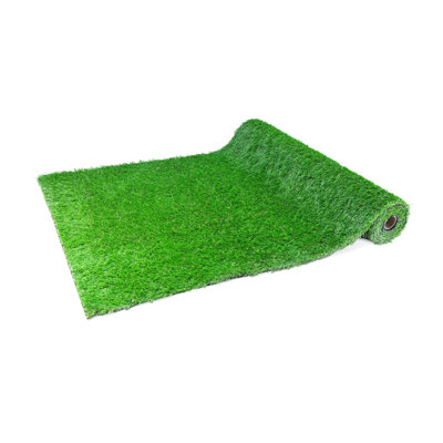 (3Pack)3.3FTx10FT Artificial Grass Realistic Synthetic Thick Fake Faux Grass Rug Astroturf Carpet Landscape for Dogs Indoor Outdoor Garden Lawn Mat, with Drainage Holes