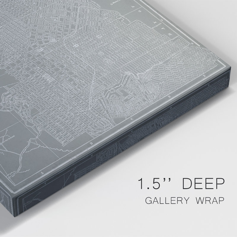«City Map of San Francisco», impression sur toile tendue, H 12 po x l 8 po x P 1 po