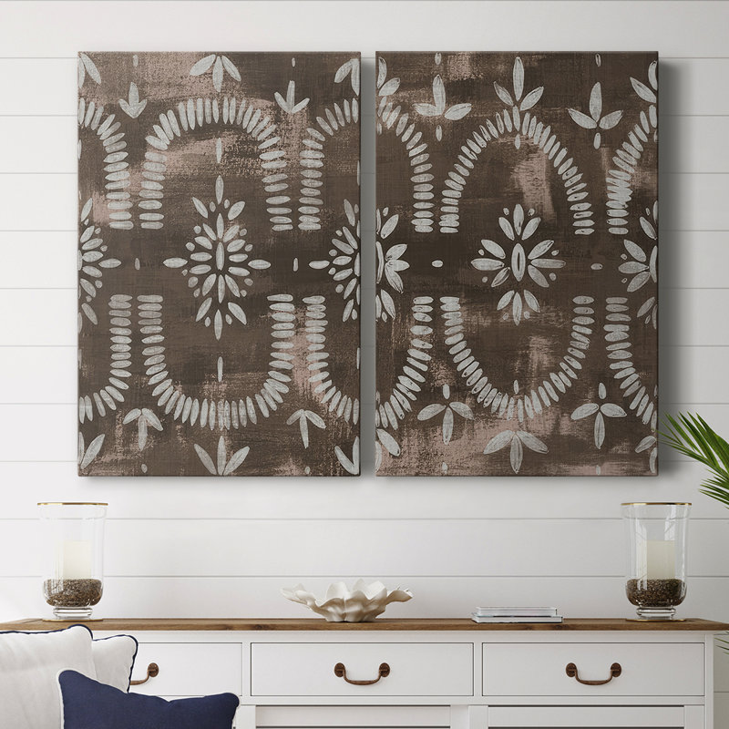 Toile tendue espresso Batik I-Premium Gallery - prête à être accrochée, H 18 po x l 24 po
