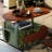 35.43"Green Solid Wood Mobile Coffee Table