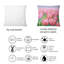 Champ de tulipes roses dans le champ - Coussin décoratif imprimé traditionnel-1877043623