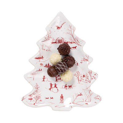 Country Estate Winter Frolic 10" Tree Decorative Tray