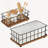 Baobab Workshop Wood and Wire Baskets Set, Bathroom Basket Storage-1743386135