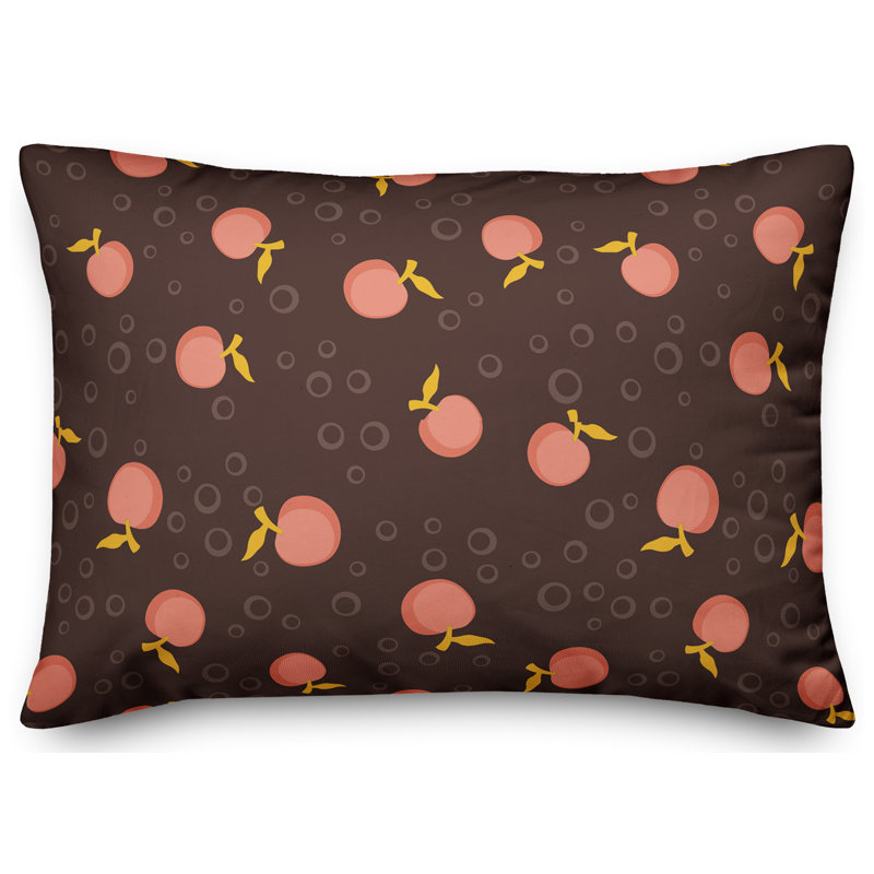 Coussin Whimsical Cherry, Orange / Jaune / Brun