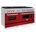 Acier inoxydable satiné et rouge brillant