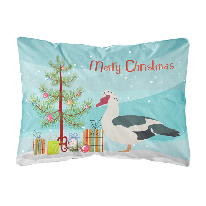  Coussin intérieur / extérieur Muscovy Duck Christmas