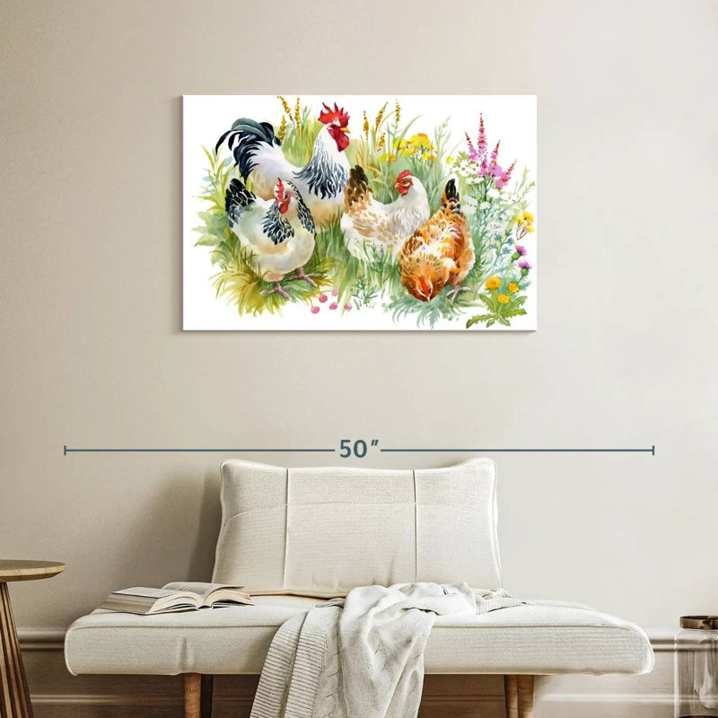 Brampt Chicken Posse, 24" H x 36" W