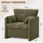 Fauteuil d'appoint surdimensionné en chenille 32,7 po-802451604