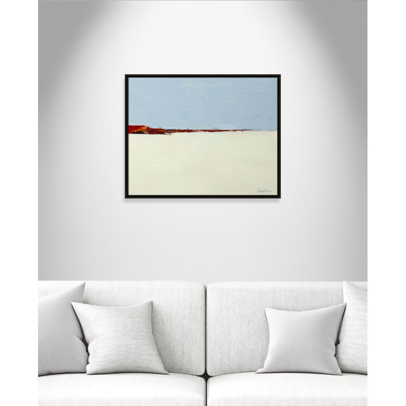 «Desert Plains» par Renate Holzner - reproduction sur toile flottante, H 23,5 po x l 29,5 po x P 2 po, Cadre espresso