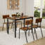 Ensemble de table de salle à manger moderne 5 pièces avec 4 chaises - parfait pour les petits espaces, facile à nettoyer-106358397-106358400-106358402