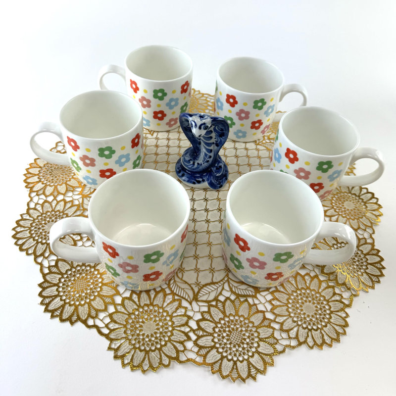 Ensemble de 6 tasses à café en porcelaine fine Victoria Victoria