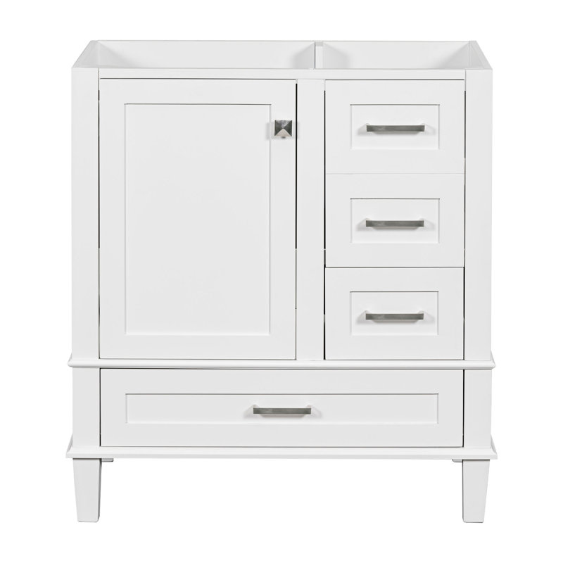Base de meuble-lavabo simple 29,4 po seulement, Blanc