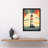 Meran Retro Lighthouse Bathroom - Single Picture Frame Print