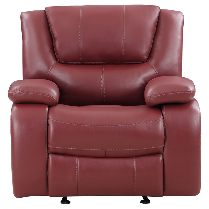 Fauteuil inclinable et oscillant rembourré, Rouge