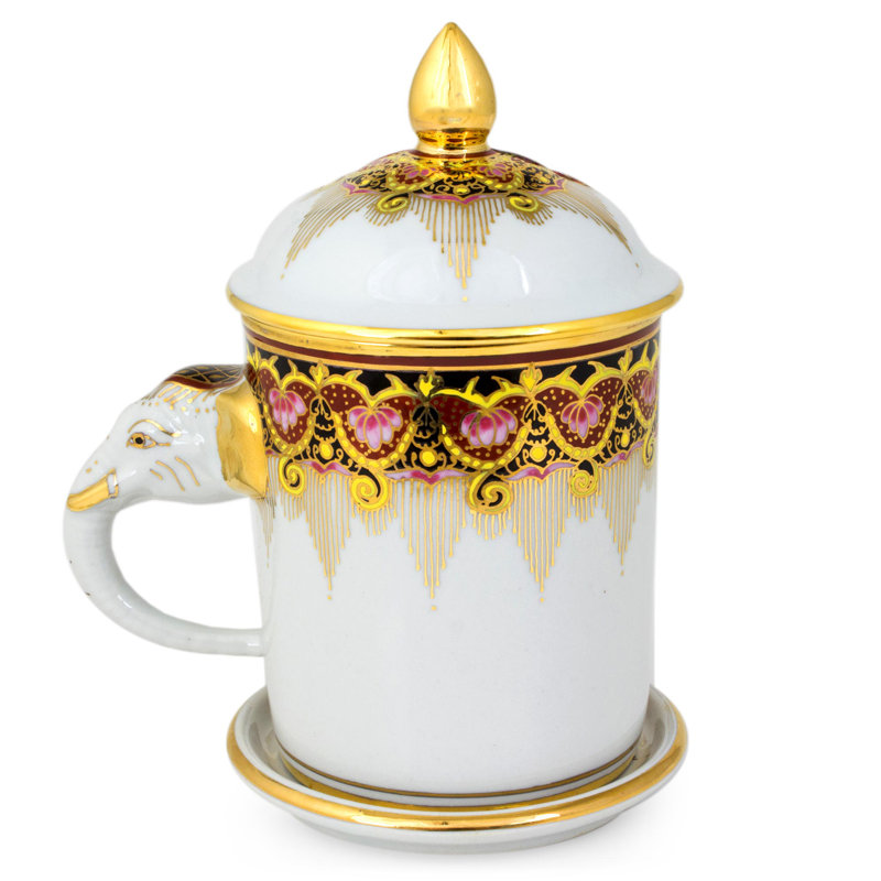 Mcglothlin Handmade Porcelain China Porcelain Coffee Mug Teacup and Saucer
