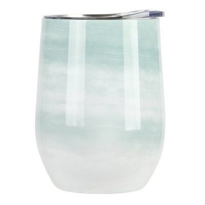 Gibson Home Brampton 12 Ounce Stainless Steel Thermal Stemless Wine Tumbler in Mint