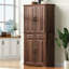 Armoire de cuisine de 71 po de hauteur avec 3 organisateurs coulissants, armoire de rangement Farmhouse-1018983071