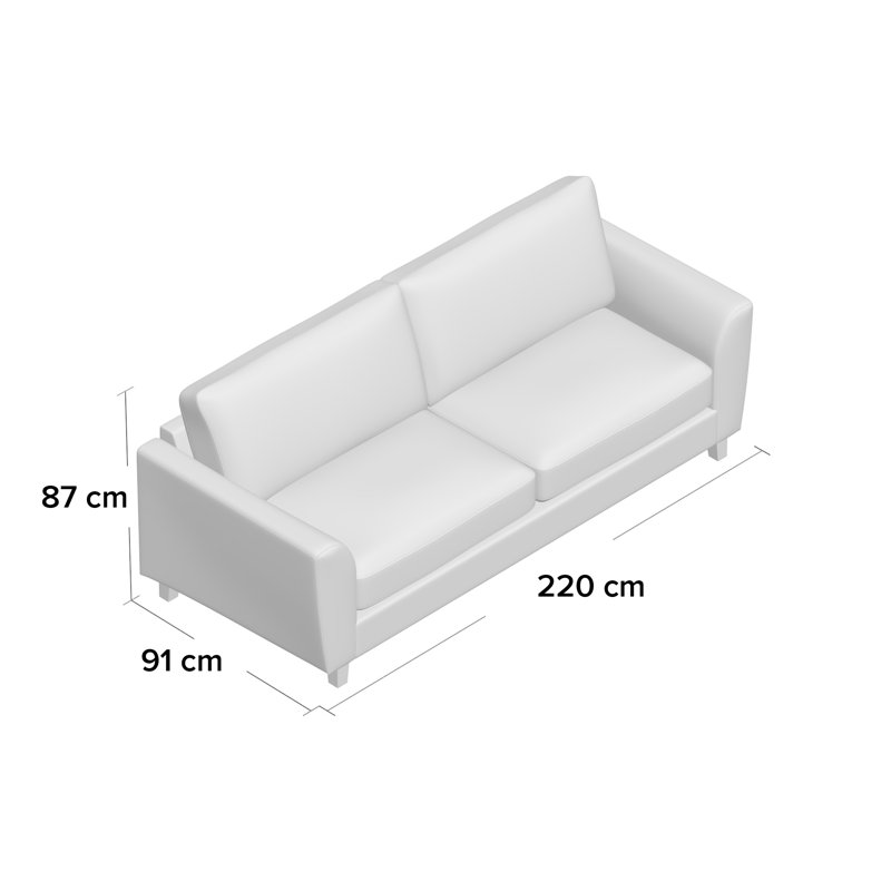 Mcginnis 3 Seater Sofa, Portland Turquoise