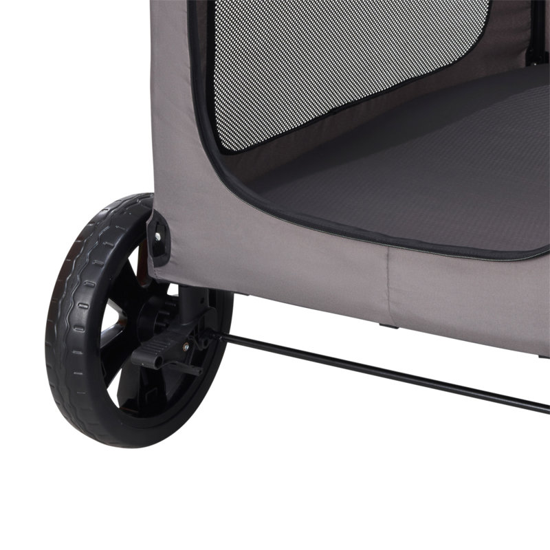 Poussette pour animaux de compagnie avec 4 roues, transporteur de poussette pour chien, capacité de poids de 160 lb, portable