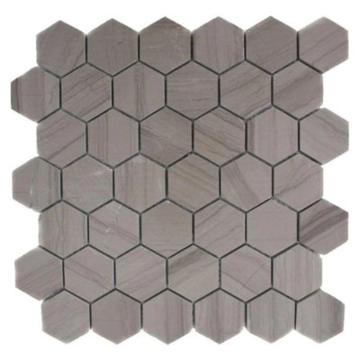 2 in. x 2 in. Honeycomb Honed Stone Tile