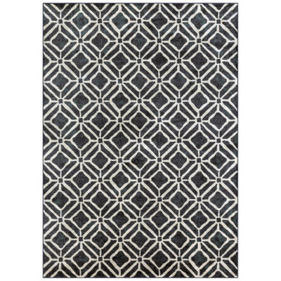 Tapis à motif géométrique antidérapant pour animaux de compagnie Moderna
