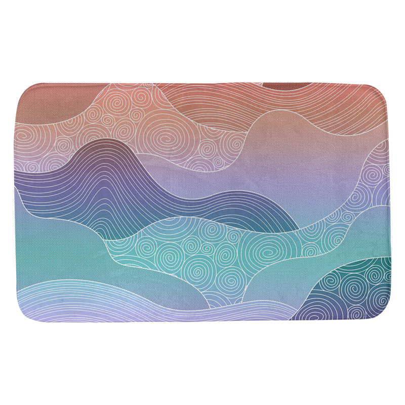 Tapis pour salle de bain Mcguigan, l 17 po x L 24 po, Arc-en-ciel