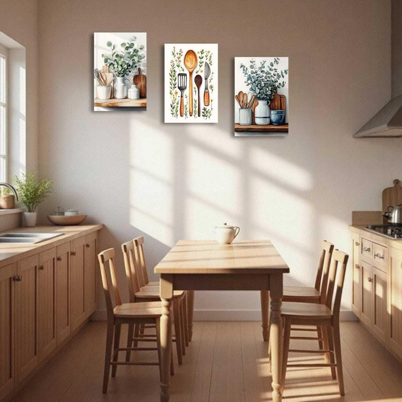 3 Piece No Frame Print on Canvas