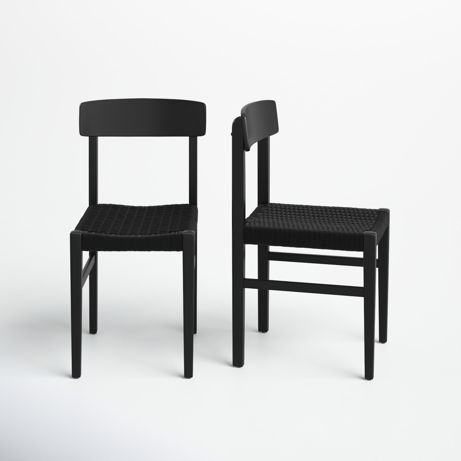 Piper Acacia Side Chair, Black