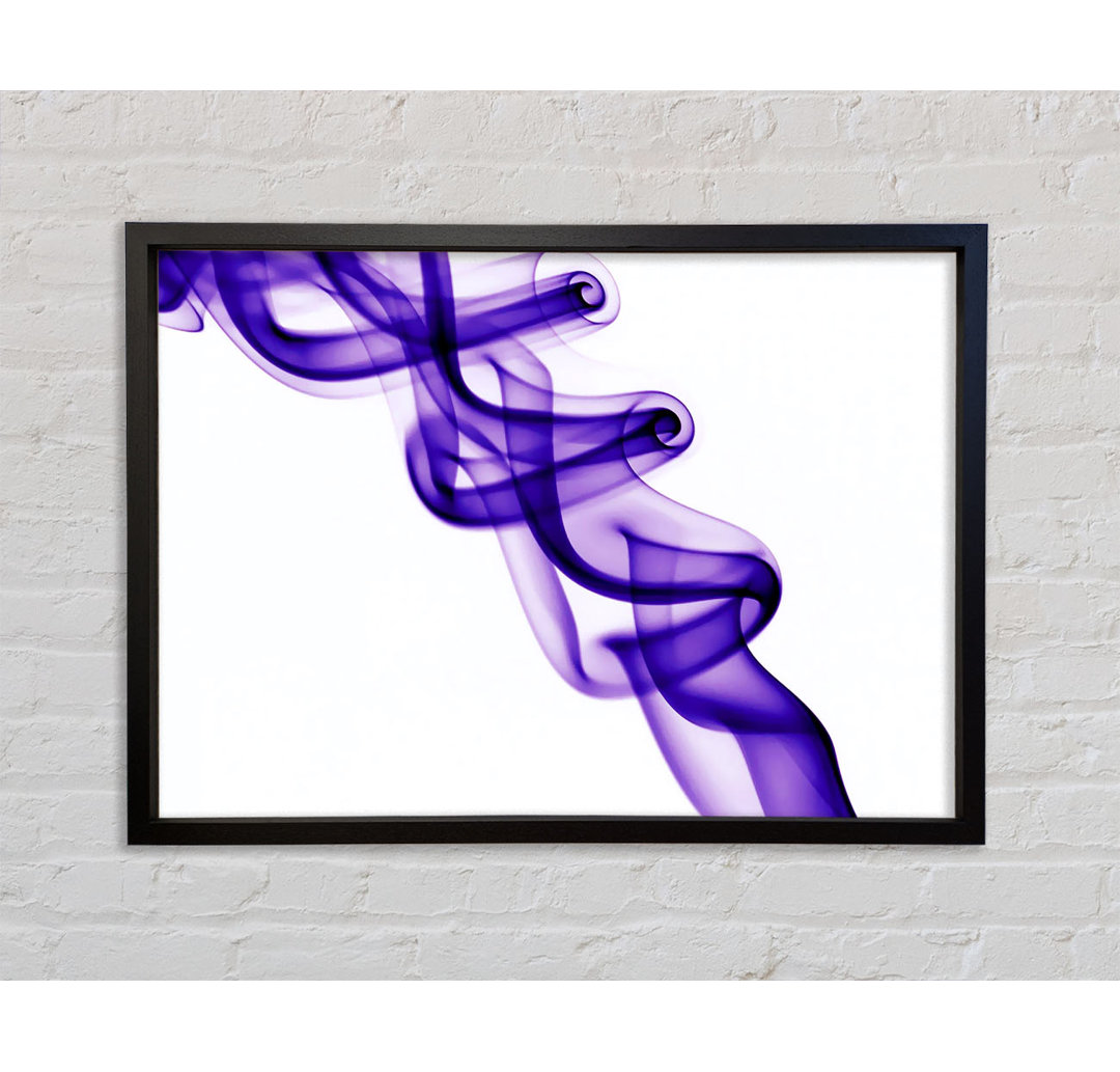 Purple Smoke Twist - Einzelner Bilderrahmen Kunstdrucke auf Leinwand