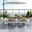 2Pcs Chaises d'extérieur - Chaise légère et portable 2 Patio à l'eau - Coussins à structure stable en fer avec siège ergonomique et abat-jour gris