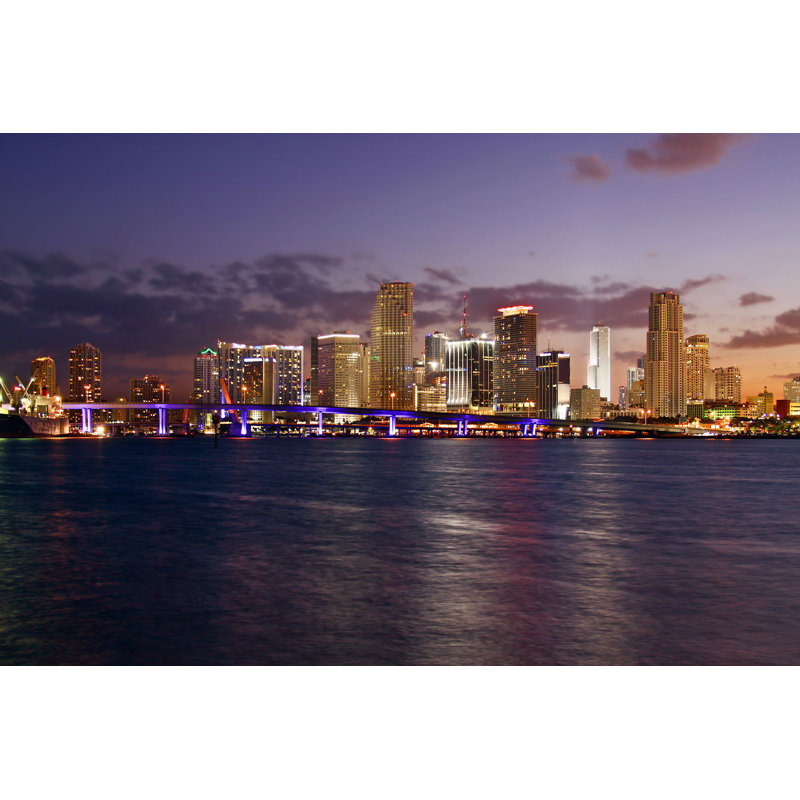 Bywaters " Miami Skyline " by Mgahura, 8" H x 12" W