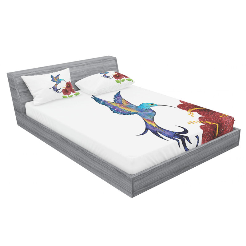 Microfiber Sheet Set, Queen Sheet Set with Fitted Sheet