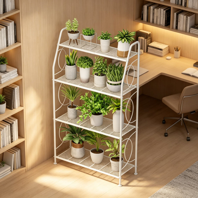Support à plantes à 4 niveaux pour l'intérieur et l'extérieur