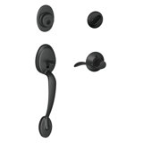 Plymouth Handleset with Deadbolt and Accent Door Lever and Rosette