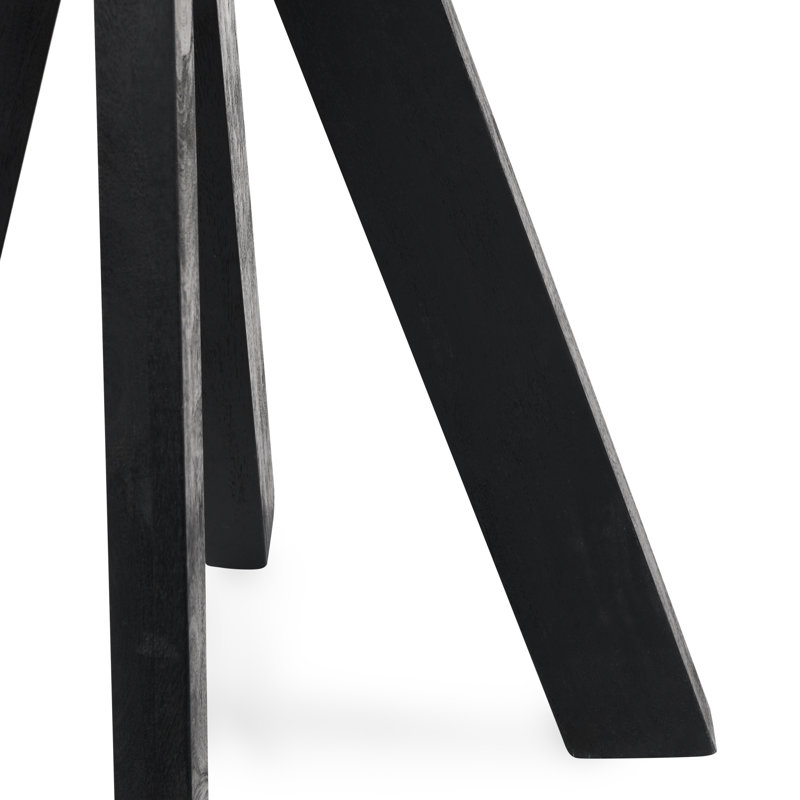 Furley 32" Round Counter Height Dining Table, Black, 36"