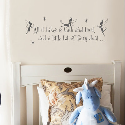 Tout ce qu'il faut, c'est un autocollant mural Faith and Trust and a Little Bit of Fairy Dust