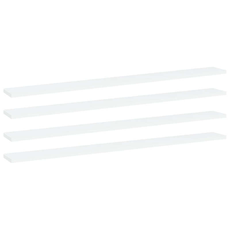 Tablettes flottantes étagères murales, Blanc, H 0,6 po x l 39,4 po x P 3,9 po
