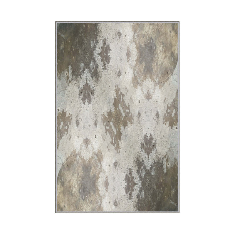 Premium 3D Printed Carpet, 4 x 6 ft, 100% Polyester, 0.04 in Pile Height | Antibacterial, Non-Slip PVC Dot Underside, Machine Washable | Ideal for Living Room, Bedroom, and Playroom, Stylish & Durable Design