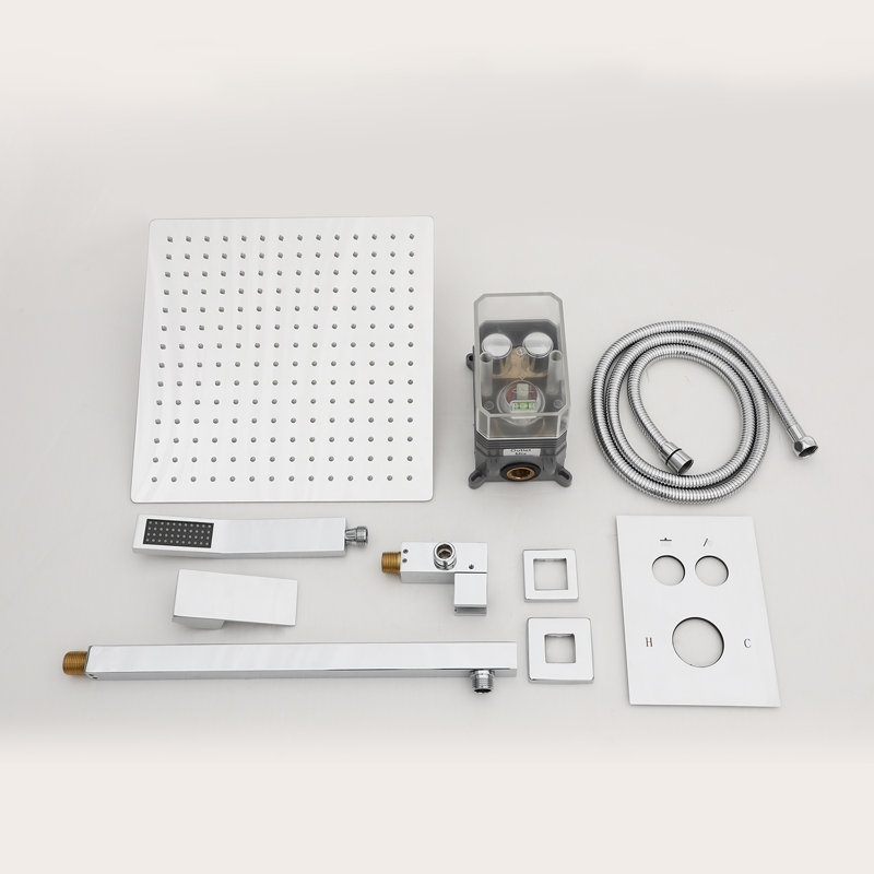 2-Function High-Pressure Rainfall Shower System, Tub Faucet Set