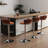 Ginko Modern Adjustable Bar Stools, Swivel Counter Stools with Upholstered Seat, Backrest, Footrest and Metal Frame for Kitchen and Home Bar -892719848-898201623-935555700