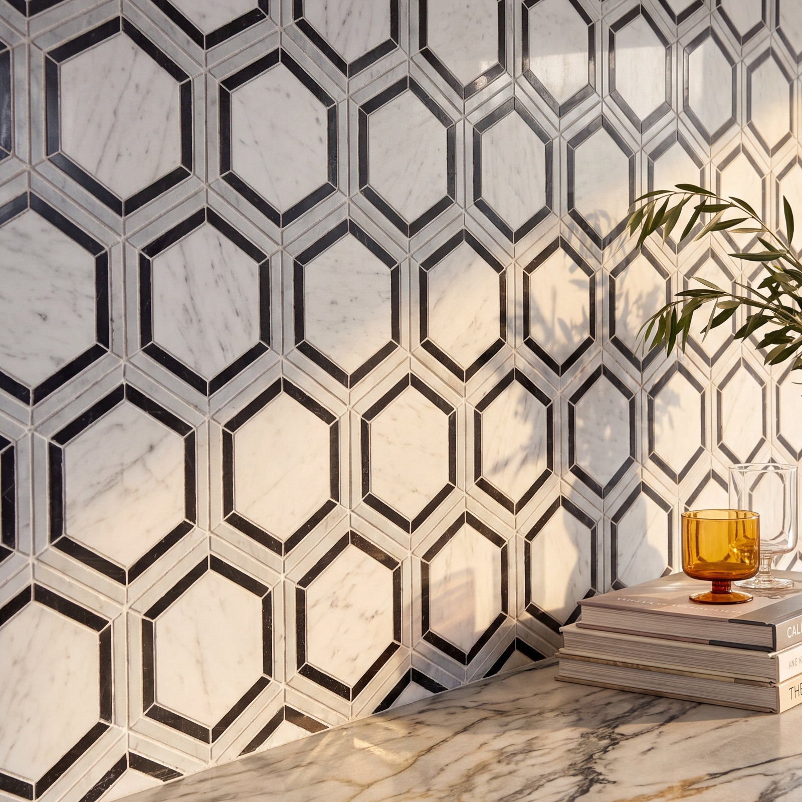 Harrison 6" x 6" Marble Mosaic Tile